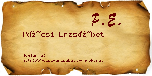 Pócsi Erzsébet névjegykártya